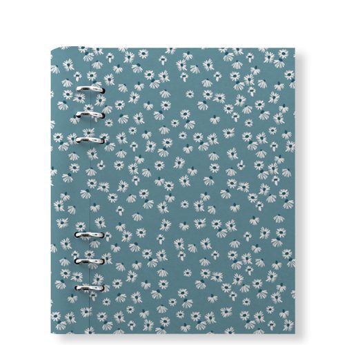 Clipbook Floral A5 Refillable Planner Daisy Teal