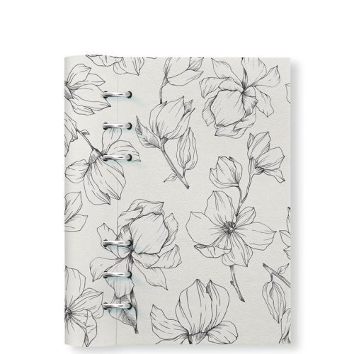 Clipbook Floral Personal Refillable Planner Magnolia Ivory