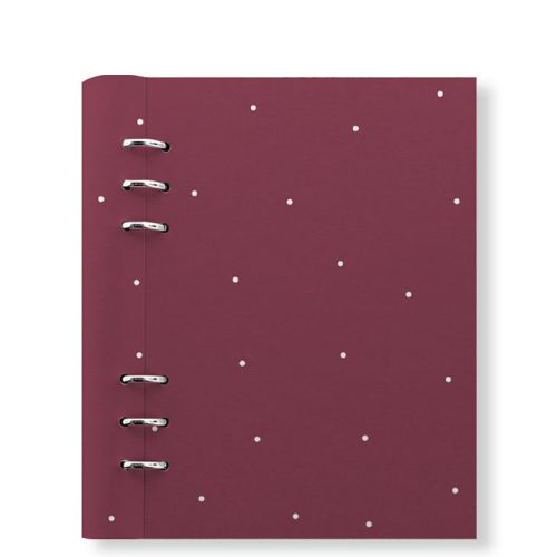 Clipbook Timeless A5 Refillable Planner Polka Dot Burgundy