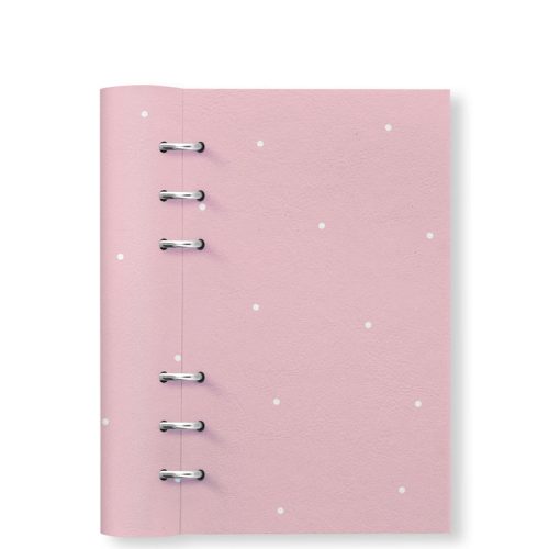 Clipbook Timeless Personal Refillable Planner Polka Dot Pink