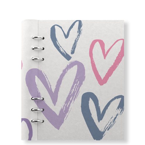 Clipbook Joy A5 Refillable Planner Hearts White