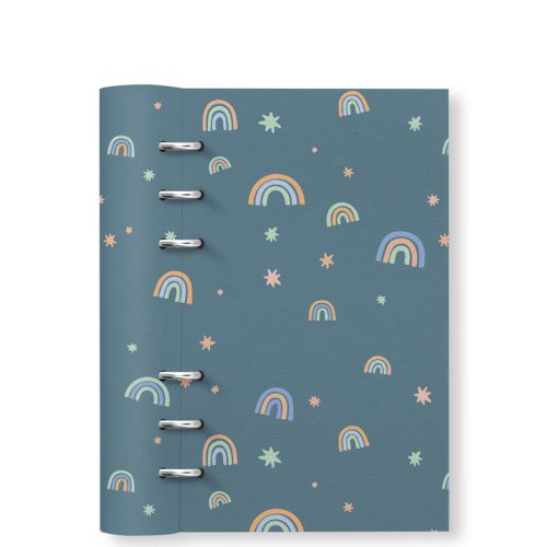 Clipbook Joy Personal Refillable Planner Rainbow Teal