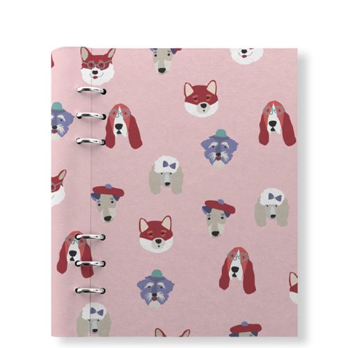 Clipbook Pets A5 Refillable Planner Dogs Pink