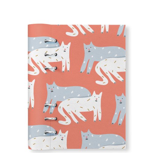 Clipbook Pets Personal Refillable Planner Cats Coral