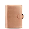 Saffiano Metallic Personal Organizer Rose Gold