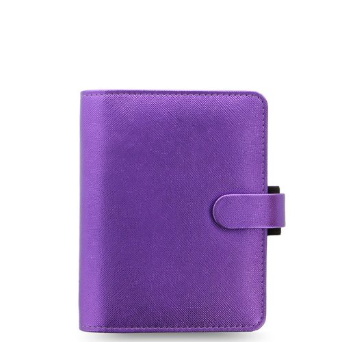 Saffiano Metallic Pocket Organizer Violet