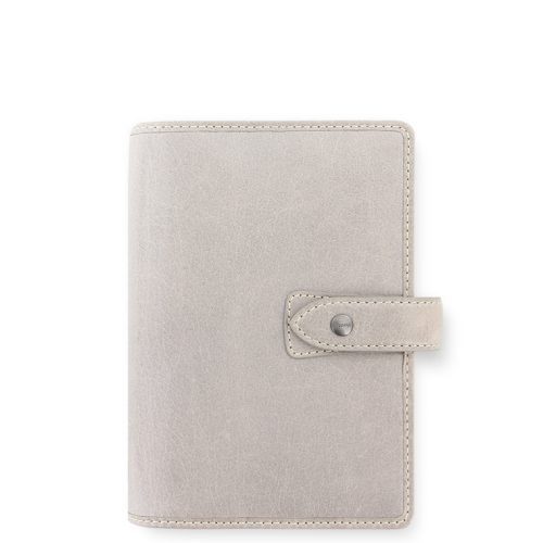 Malden Personal Organizer Stone Gray Leather