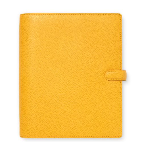 Filofax Finsbury A5 Leather Organizer in Mustard Yellow