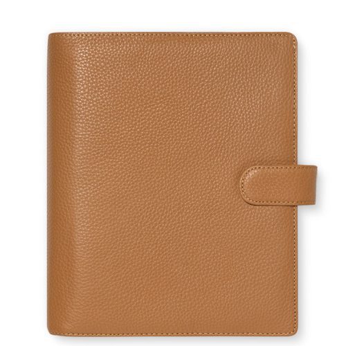 Filofax Norfolk A5 Leather Organizer in Almond Brown