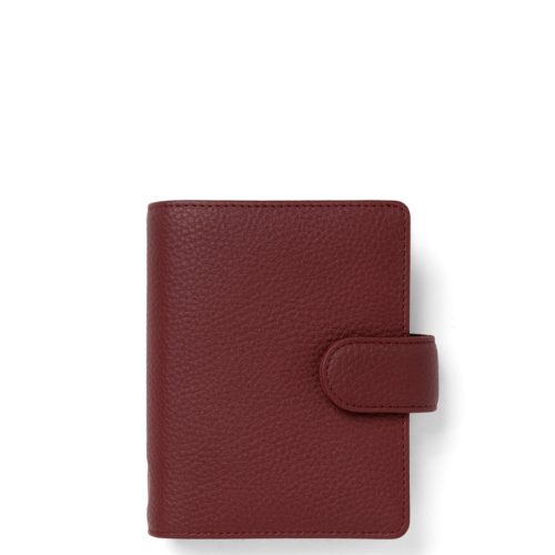 Filofax Norfolk Pocket Leather Organizer in Currant