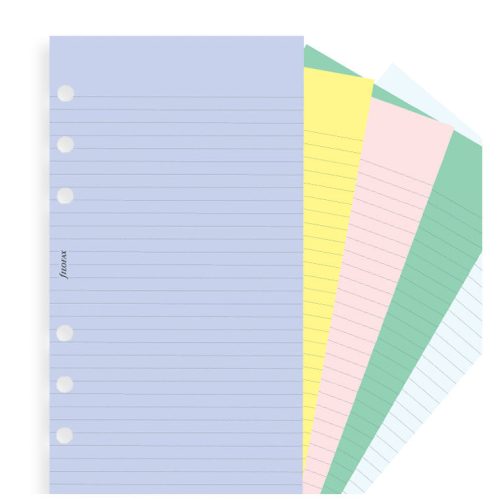 assorted coloured notepaper plain and ruled value pack personal assorted large