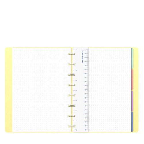 filofax notebook dotted a5 lemon