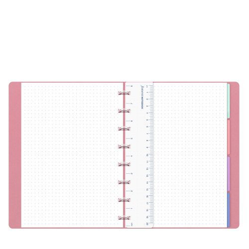 filofax notebook dotted a5 rose