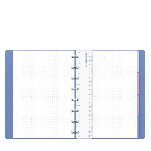 filofax notebook dotted a5 vista blue