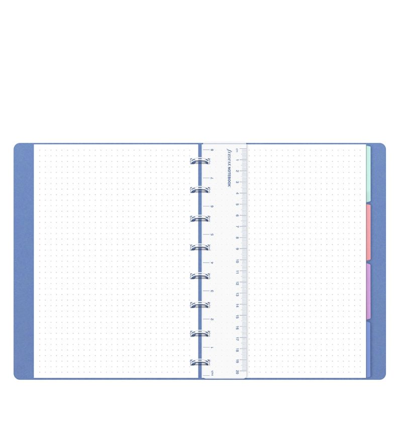 filofax notebook dotted a5 vista blue