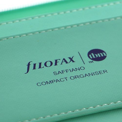 filofax organiser saffiano compact pocket zip logo internal