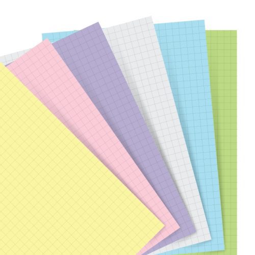 organiser refill pocket pastel squared paper 1