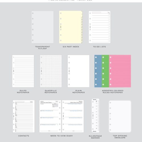 pocket organiser classic fill details noicon 22