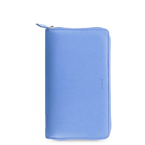 Saffiano Personal Compact Zip Organizer Vista Blue